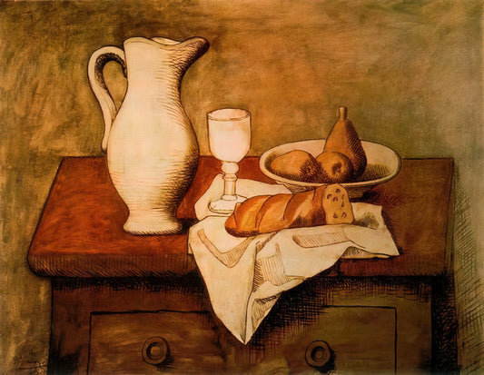 Pablo Picasso Serigraphs: A Collector's Guide to the Master's Printmaking Legacy - Still life with jug and bread - 1921 by Pablo Picasso