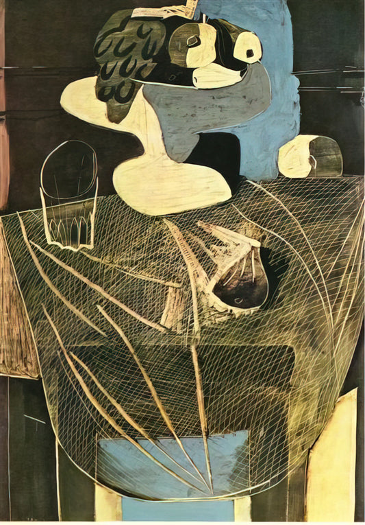 Pablo Picasso Toros y Toreros Lithograph: A Master's Vision of the Bullfight - Still life with fishing net by Pablo Picasso