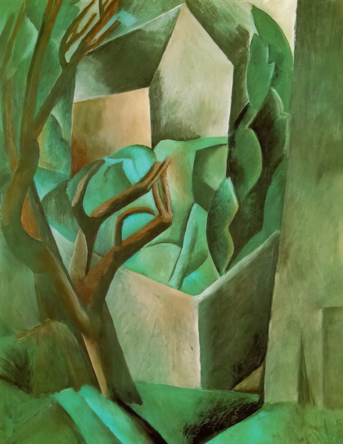 Pablo Picasso: From Flamingos to Sausage Dogs – A Journey Through His Playful Animal Motifs - House in the garden by Pablo Picasso