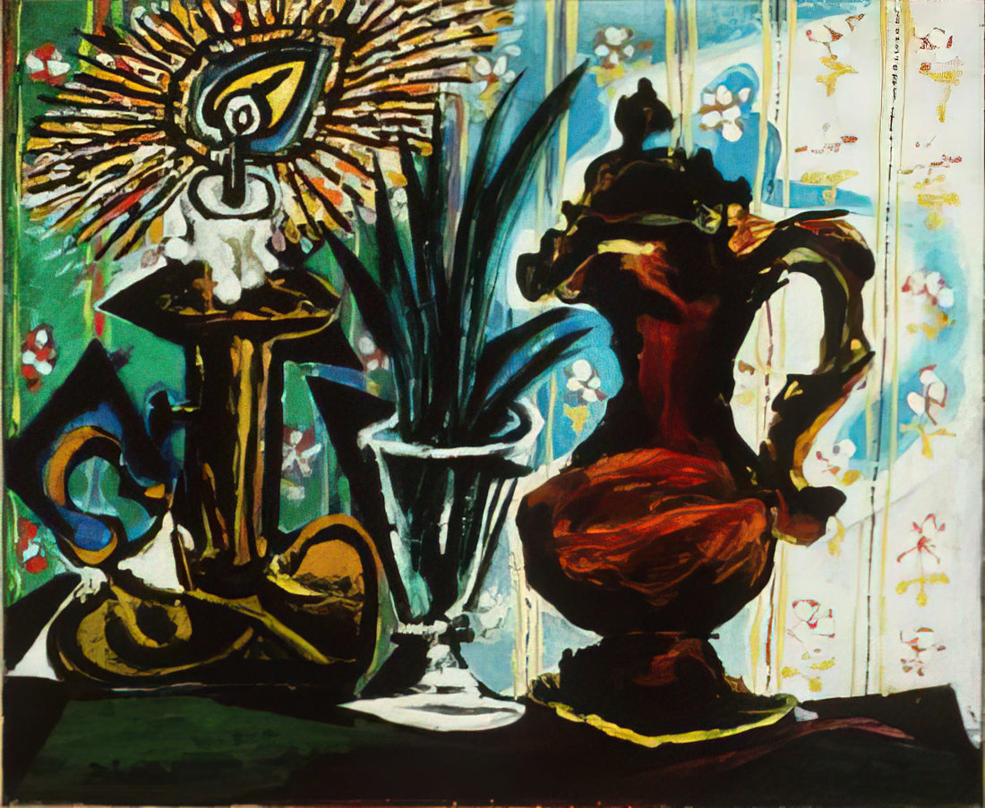 Pablo Picasso: The Revolutionary Genius of Modern Art - Still life with candle by Pablo Picasso