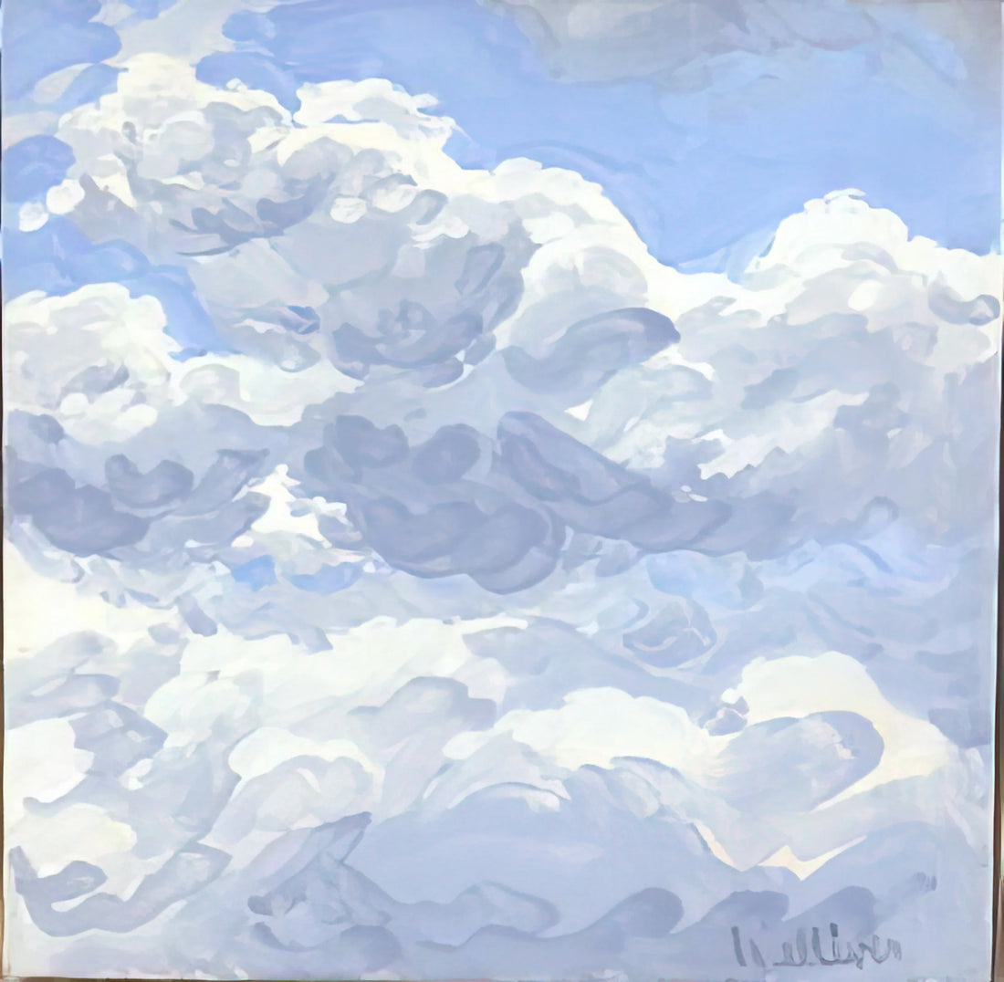 Paintings by Neil Welliver: The Definitive Guide to His Contemporary Realism - Study for Clouds II - 1979 by Neil Welliver