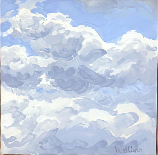 Paintings by Neil Welliver: The Definitive Guide to His Contemporary Realism - Study for Clouds II - 1979 by Neil Welliver