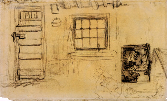 Paul Gachet and Van Gogh: The Doctor, the Portrait, and a Tragic Friendship - Studies of the Interior of a Cottage, and a Sketch of The Potato Eaters by Vincent van Gogh