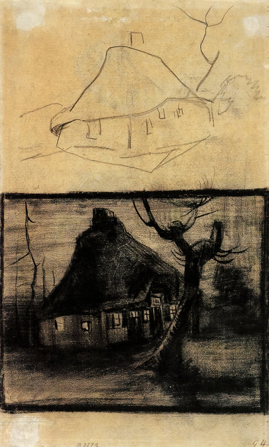 Paul Gauguin and Vincent van Gogh: The Tumultuous Artistic Partnership That Changed Modern Art - Two Studies of a Cottage by Vincent van Gogh