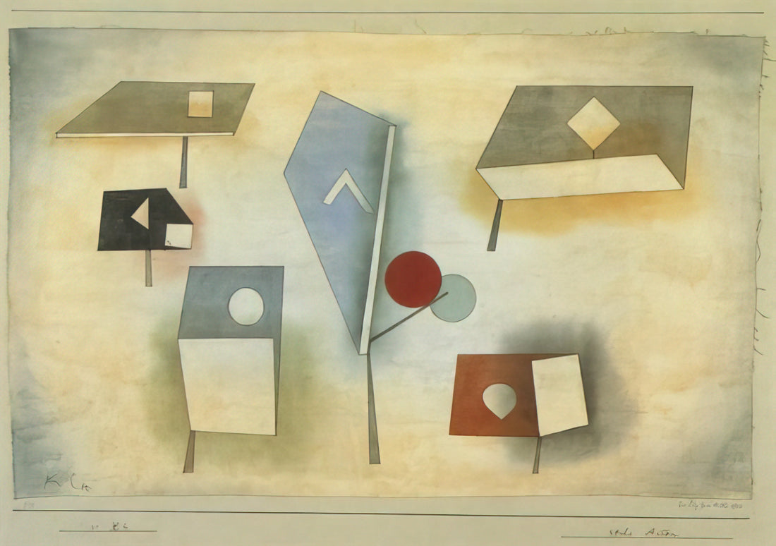 Paul Klee 1914: A Pivotal Year of Abstraction, War, and Artistic Transformation - SIX SPECIES 1921 by Paul Klee