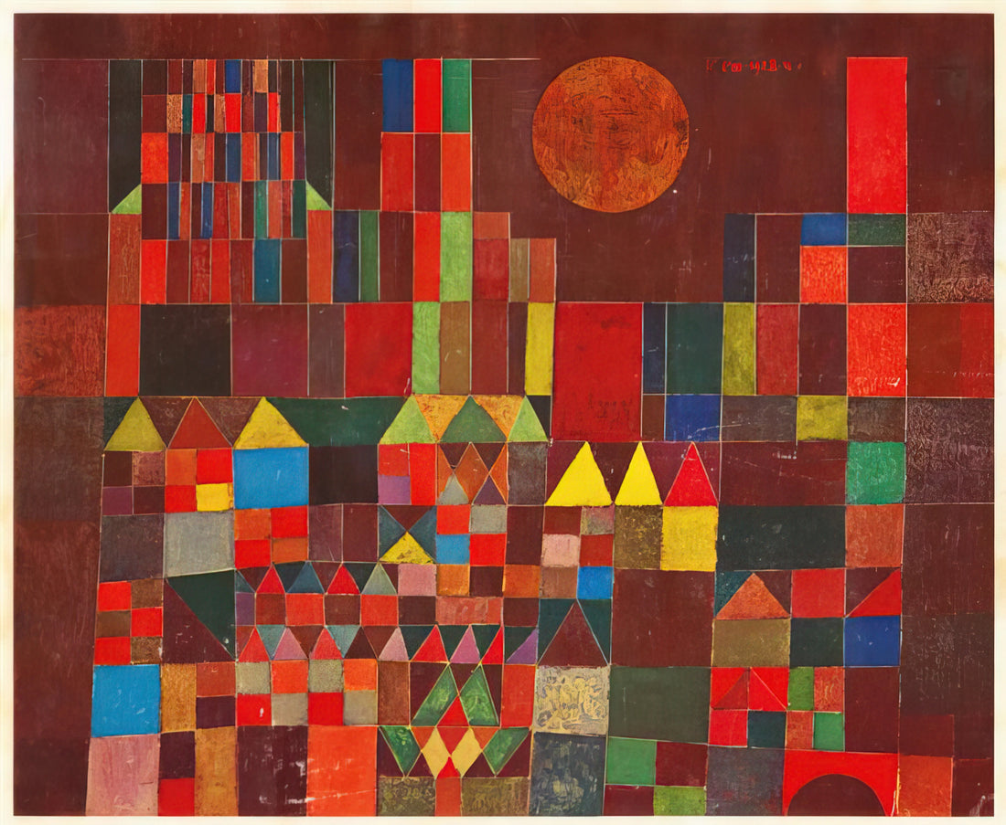 Paul Klee Abstract Art: A Journey into Color, Line, and Symbolism - CASTLE AND SUN 1928 by Paul Klee