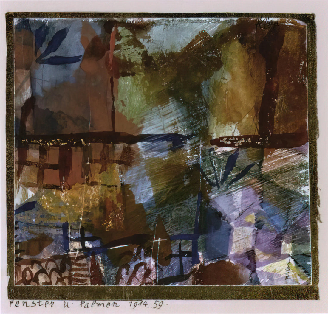 Paul Klee Angelus Novus Poster: Decoding the Angel of History - WINDOWS AND PALM TREES 1914 by Paul Klee