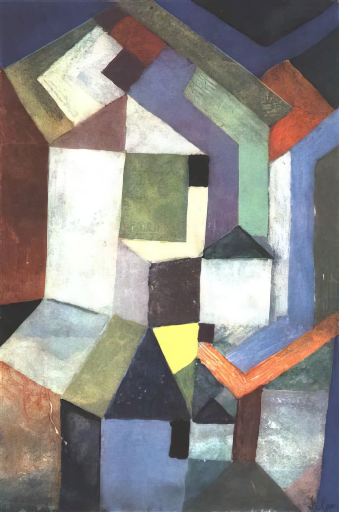 Paul Klee Blue: The Color of Dreams, Music, and Mysticism in Modern Art - PIOUS NORTHERN LANDSCAPE 1917 by Paul Klee