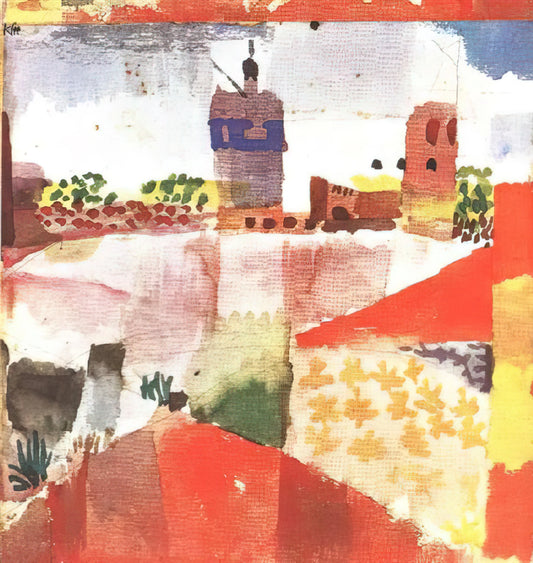 Paul Klee Catalogue: A Comprehensive Guide to the Artist's Oeuvre and Legacy - HAMMAMET WITH MOSQUE 1914 by Paul Klee
