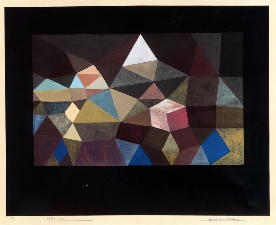 Paul Klee Moon: A Celestial Study in Modernist Symbolism - CRYSTALLINE LANDSCAPE 1929 by Paul Klee