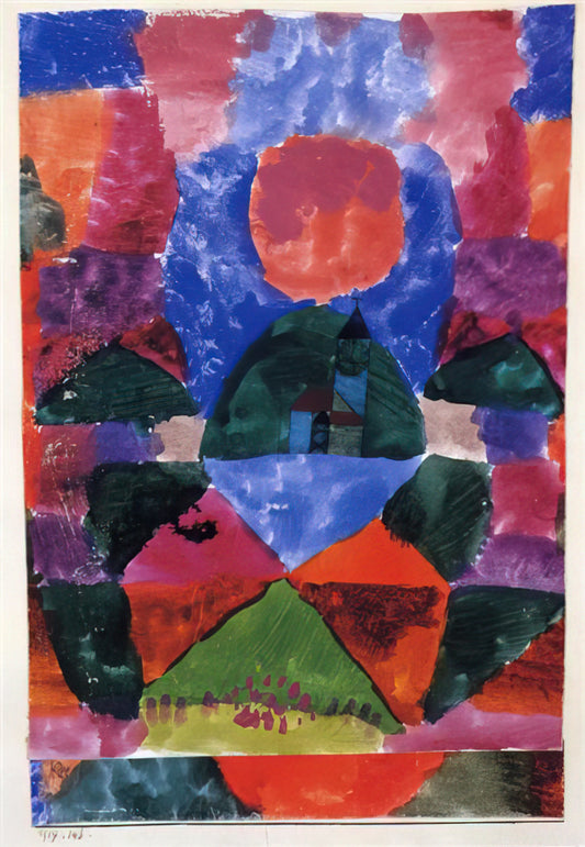 Paul Klee Poster: A Collector's Guide to the Artist's Dreamlike Universe - A PRESSURE OF TEGERNSEE 1919 by Paul Klee