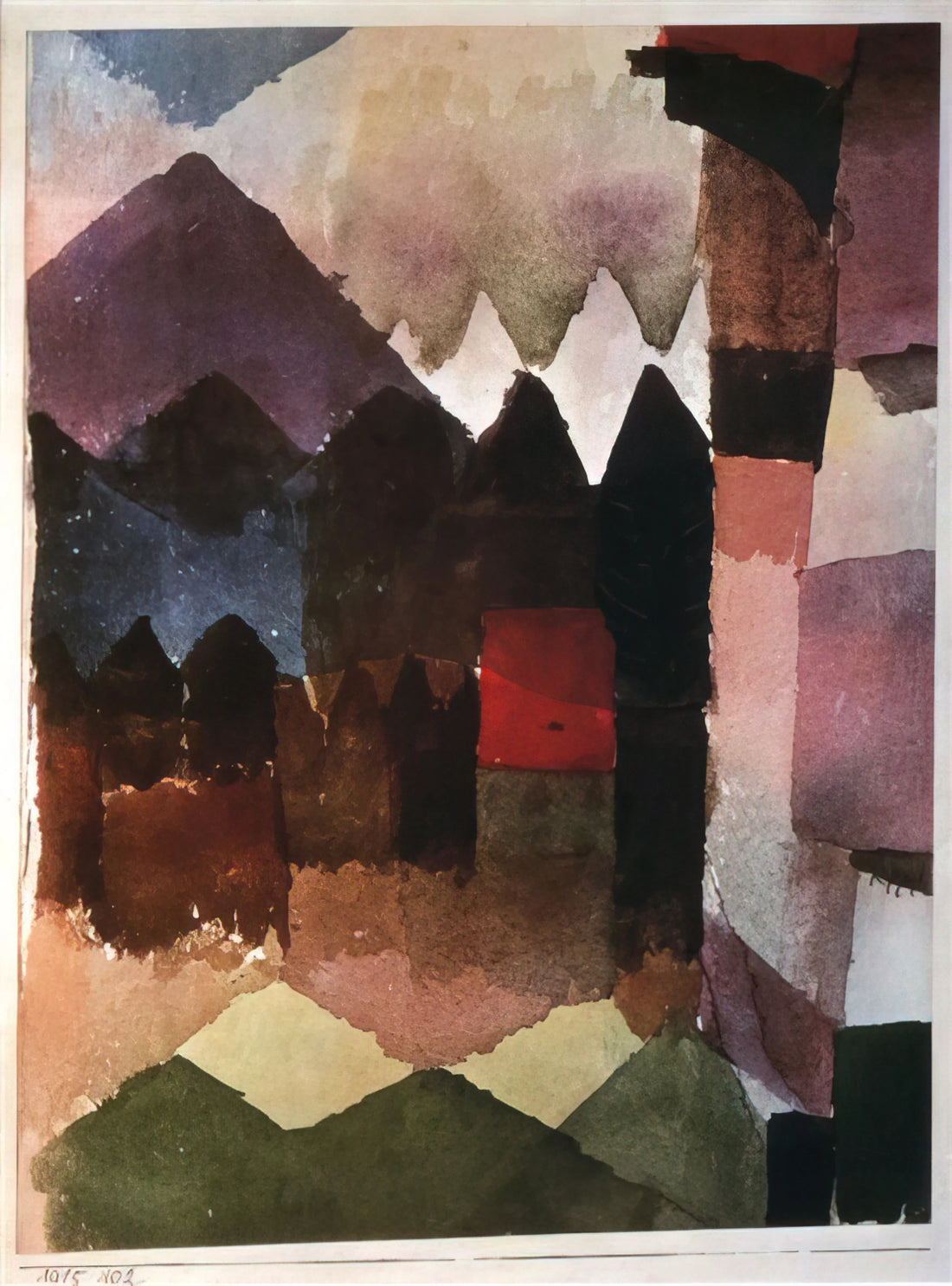 Paul Klee Watercolor: The Delicate Alchemy of a Modern Master - HAIRDRYER IN MARC S GARDEN 1915 by Paul Klee
