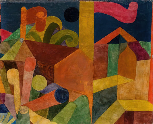 Paul Klee in 1920: A Pivotal Year of Pedagogical Breakthrough and Artistic Synthesis - LANDSCAPE WITH FLAGS 1914 by Paul Klee