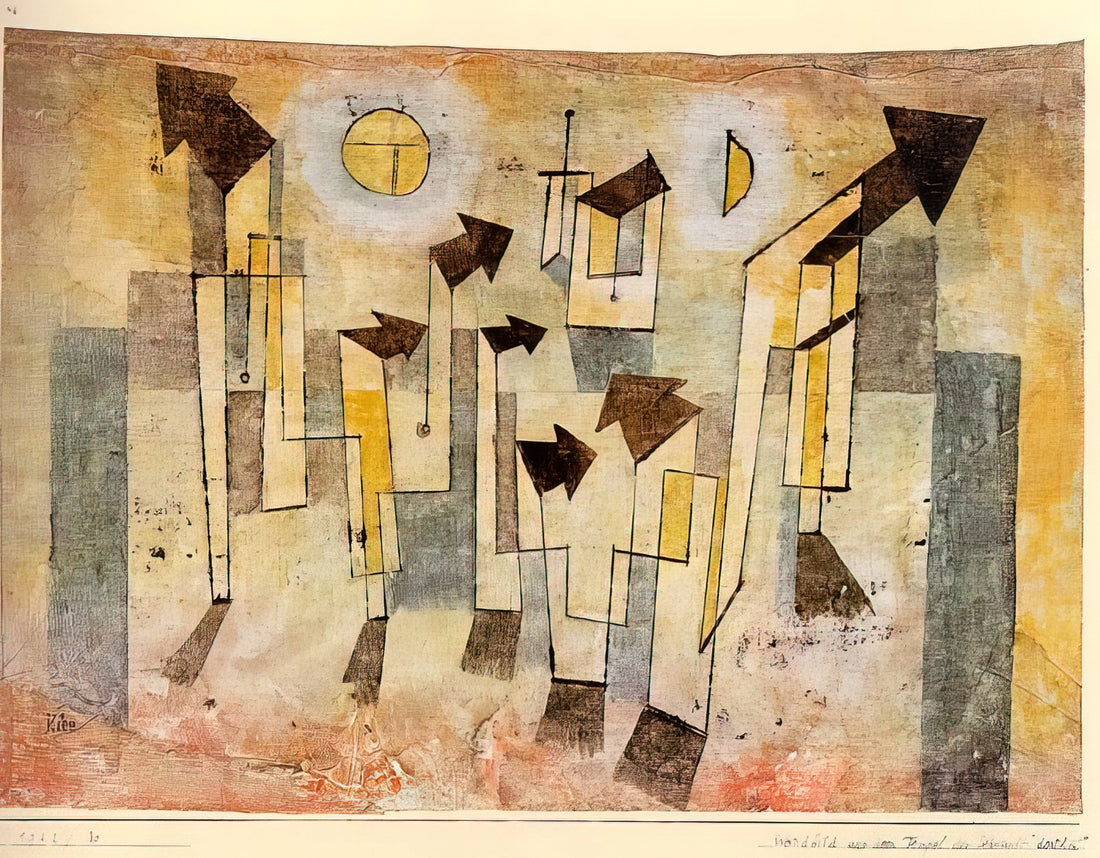 Paul Klee's Burggarten: A Masterpiece of Color and Whimsy - WALL PAINTING FROM THE TEMPLE OF LONGING 1922 by Paul Klee