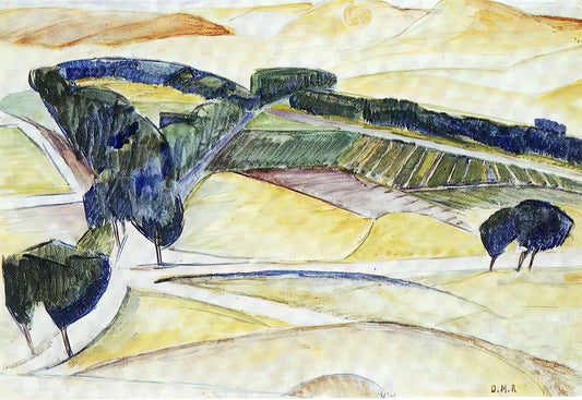 Paulette Goddard and Diego Rivera: The Unlikely Artistic Alliance That Shaped Modern Art - LANDSCAPE AT TOLEDO 1913 by Diego Rivera