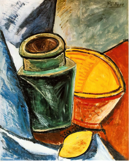 Picasso 1940: The War Years, Guernica's Aftermath, and the Artist's Defiant Response - Still life with lemons by Pablo Picasso