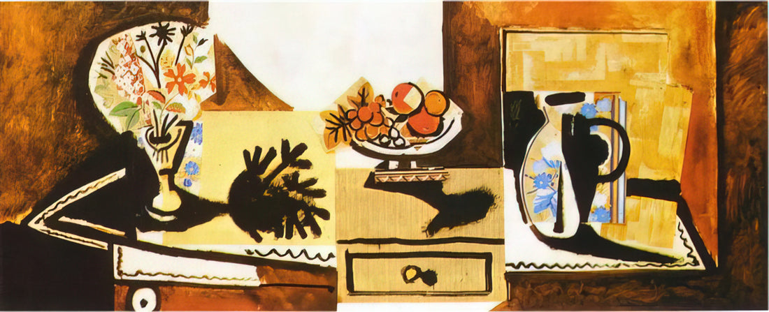 Picasso Jacqueline Painting: The Muse Who Transformed His Late Work - Still life on the dresser by Pablo Picasso
