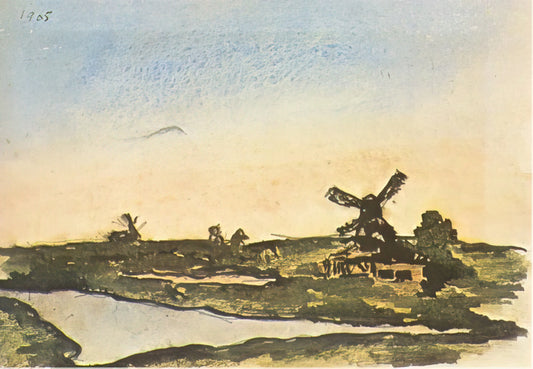 Picasso Porcelain: The Master's Overlooked Ceramic Revolution - Dutch landscape with windmills by Pablo Picasso