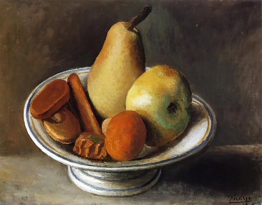 Picasso Replicas: Understanding Museum-Quality Art Prints of a Modern Master - Fruit Bowl with Fruit - 1918 by Pablo Picasso