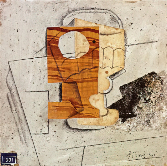 Picasso's Most Famous Pieces: A Curated Guide to the Master's Iconic Works - Glass on a Table - 1914 by Pablo Picasso