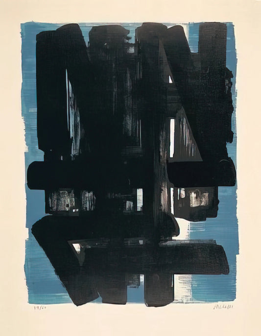 Pierre Soulages Paintings Price: A Collector's Guide to Value, Rarity & Investment - Lithographie No. 5 - 1957 by Pierre Soulages