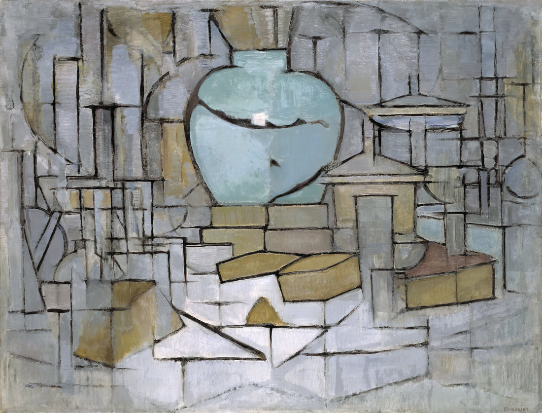 Piet Mondrian Sketches: The Hidden Foundation of Geometric Abstraction - Still Life with Gingerpot 2 by Piet Mondrian