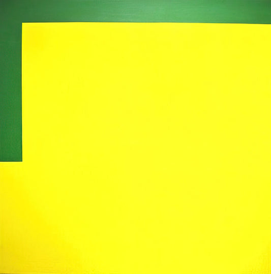 Precision and Purity: The Enduring Appeal of a Carmen Herrera Reproduction - More yellow, less green - 1989 by Carmen Herrera