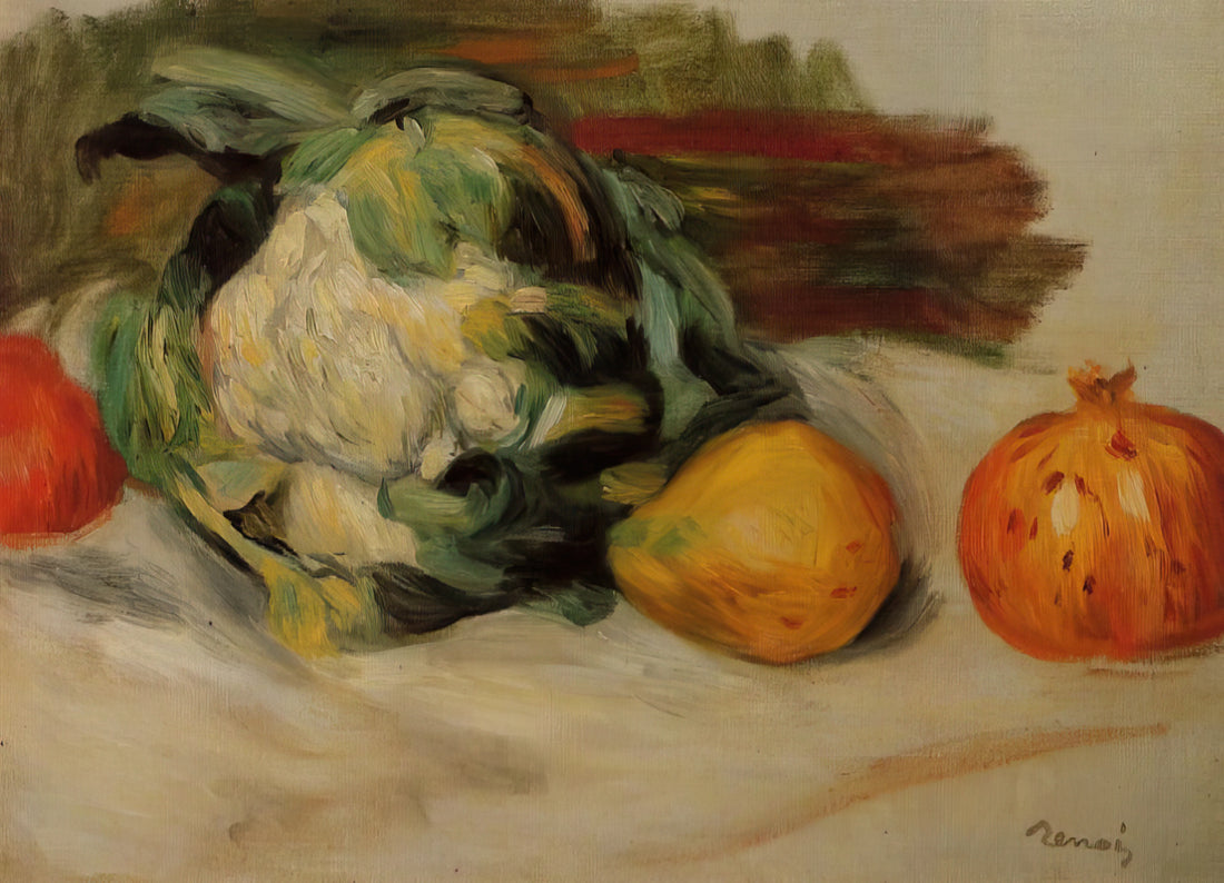 Prints of Renoir Paintings: A Curator's Guide to Collecting Impressionist Masterpieces - Cauliflower and Pomegranates by Pierre-Auguste Renoir