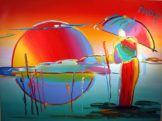 Psychedelic Art Peter Max: The Cosmic Visionary Who Defined an Era - BUDDHA MOON MONK SUNRISE 1999 by Peter Max
