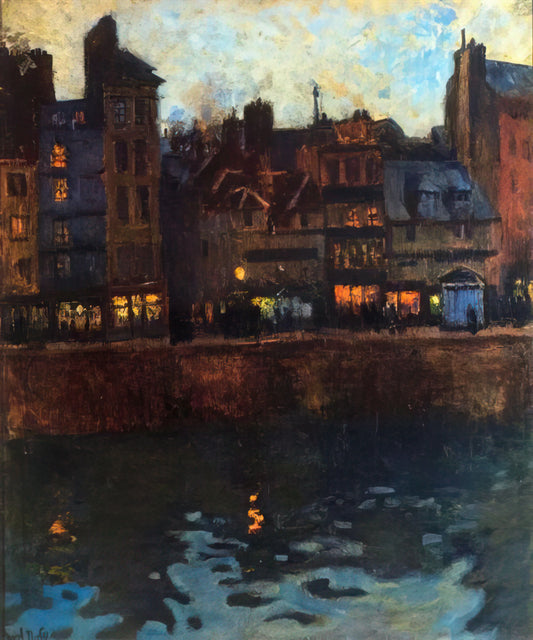 Raoul Dufy at Christie's: Exploring the Market for a Master of Color and Light - PIER OF LE HAVRE IN THE EVENING 1901 by Raoul Dufy