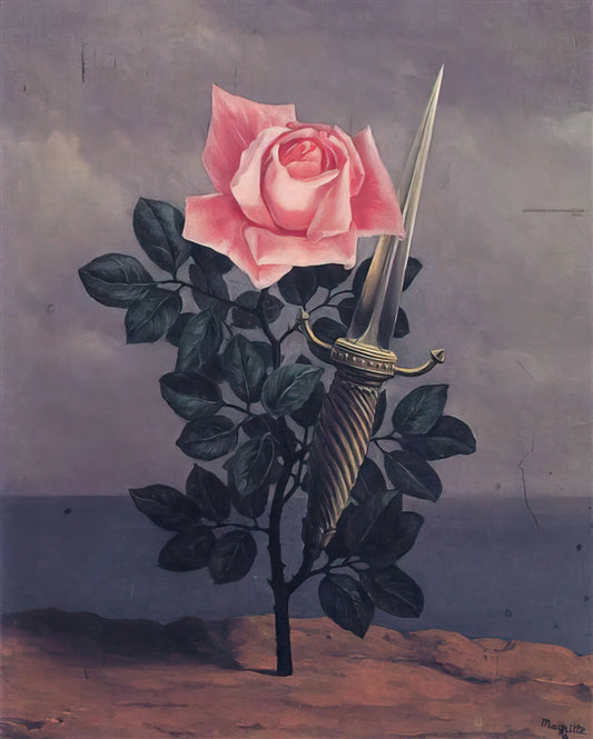 René Magritte Canvas: Exploring the Surrealist Master's Iconic Works and Legacy - THE BLOW TO THE HEART 1952 by Rene Magritte