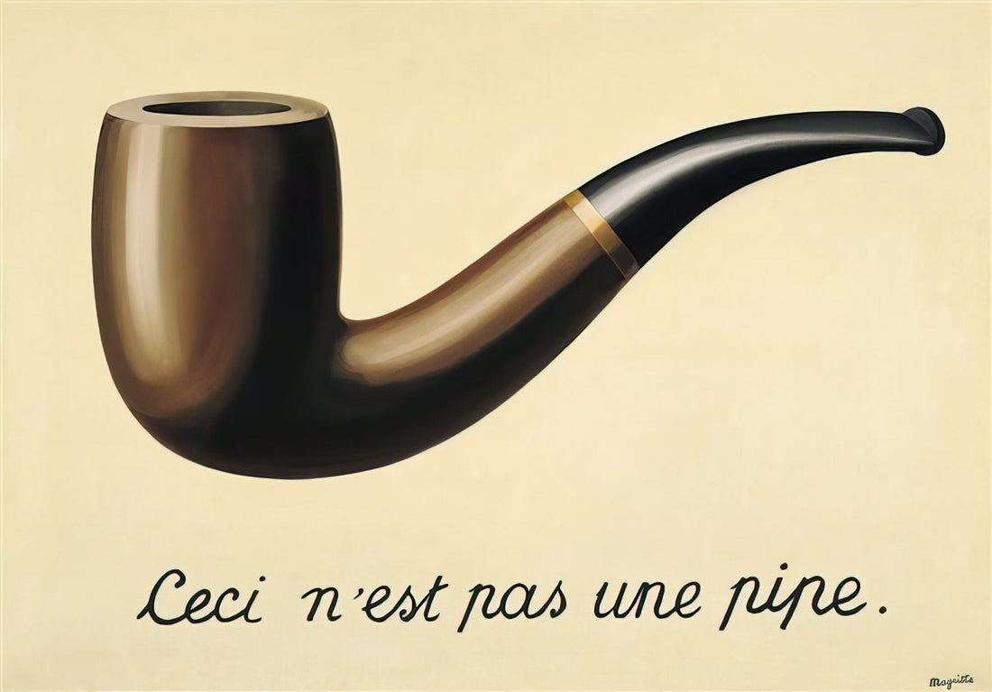 René Magritte Canvas: Exploring the Surrealist Master's Vision Through Museum-Quality Prints - THE TREACHERY OF IMAGES THIS IS NOT A PIPE 1948 by Rene Magritte