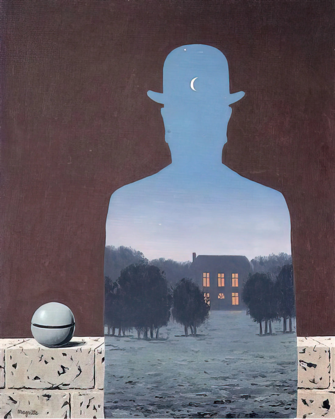 René Magritte: The Heartstrings of Surrealism and the Art of Emotional Paradox - THE HAPPY DONOR 1966 by Rene Magritte