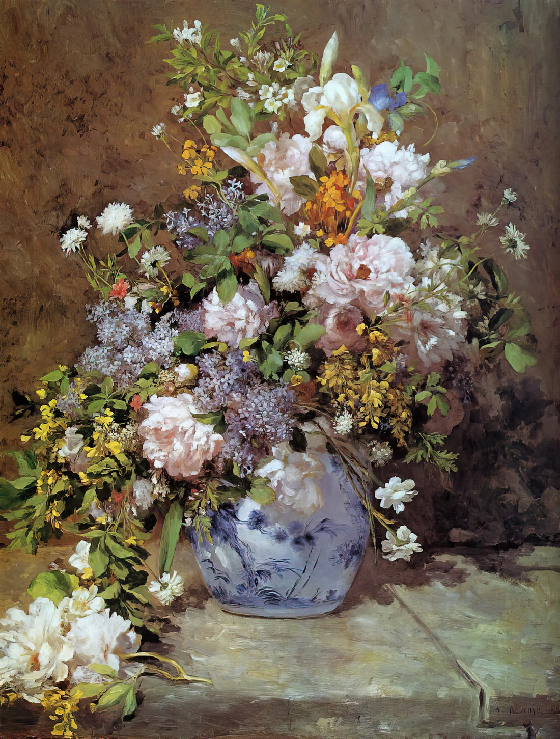 Renoir Gallery: A Curated Journey Through the Master of Impressionist Joy - Spring Bouquet by Pierre-Auguste Renoir