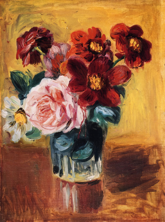 Renoir Portrait Paintings: Capturing the Essence of Impressionist Humanity - Flowers in a Vase by Pierre-Auguste Renoir
