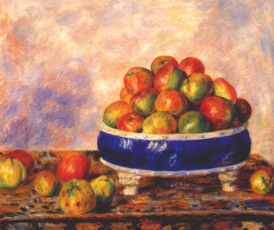 Renoir Posters for Sale: A Guide to Acquiring Museum-Quality Art Prints - Apples in a dish by Pierre-Auguste Renoir