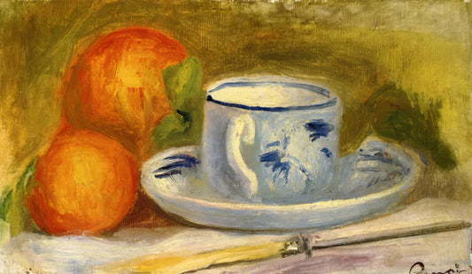 Renoir Prints for Sale: A Curator's Guide to Acquiring Museum-Quality Impressionist Art - Cup and Oranges by Pierre-Auguste Renoir