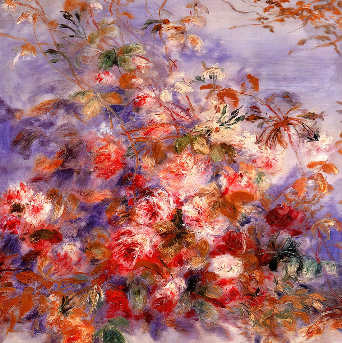 Renoir's Cats: The Feline Muse in the Impressionist Master's Art - Roses By The Window by Pierre-Auguste Renoir