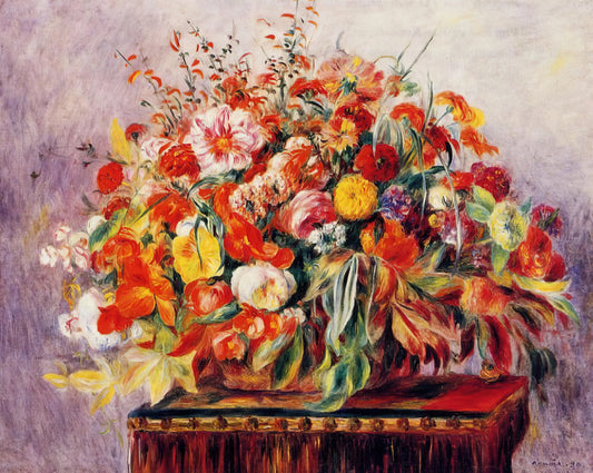 Renoir's Famous Impressionist Paintings: A Curated Guide to His Masterpieces - Basket of Flowers by Pierre-Auguste Renoir