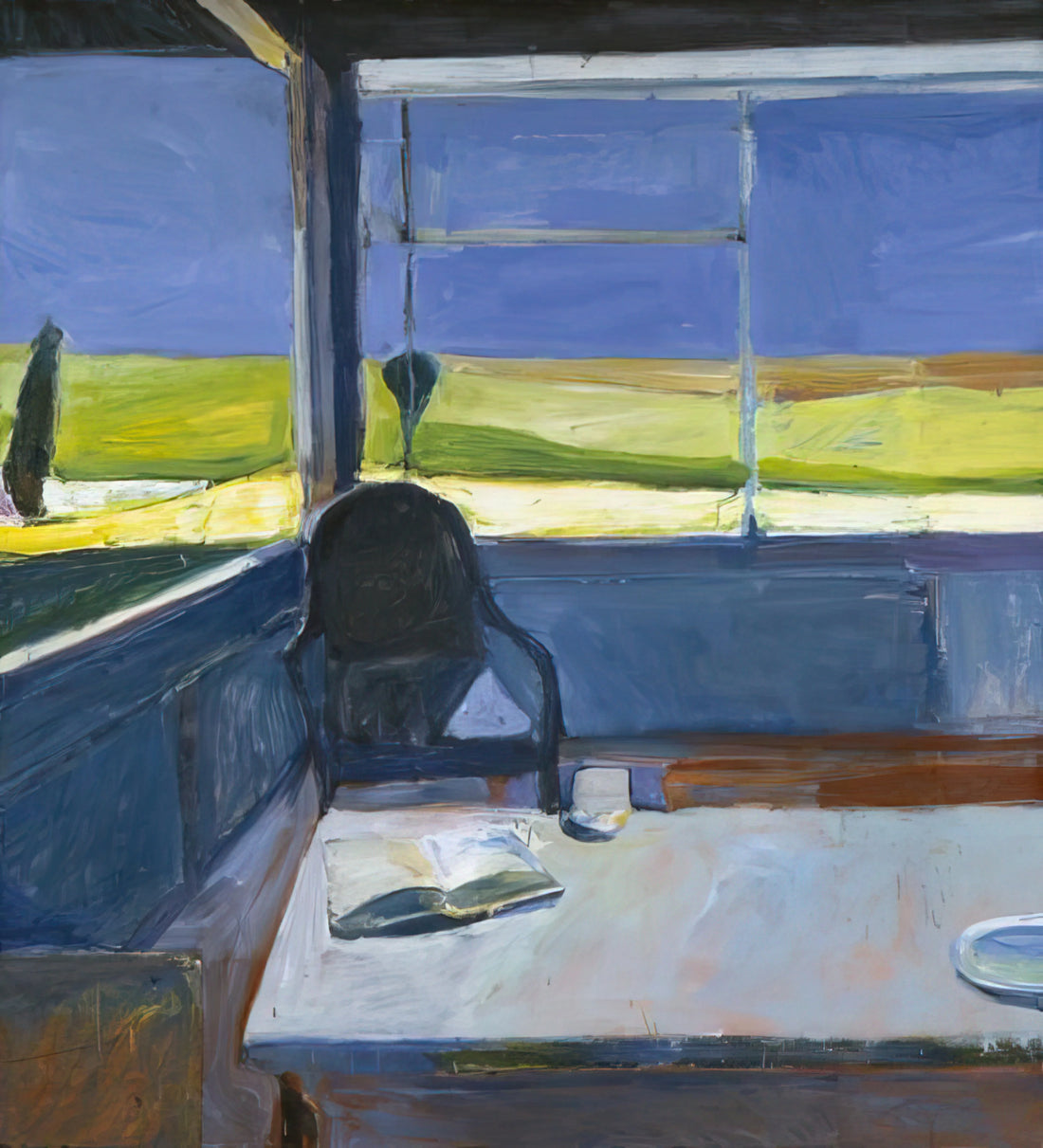 Richard Diebenkorn Sketches: The Intimate Foundation of an Abstract Master's Vision - Interior with Book by Richard Diebenkorn