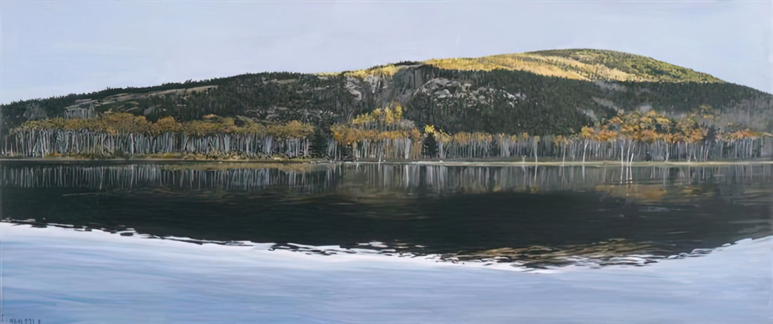 Richard Estes Paintings: A Master of Hyperrealistic Urban Landscapes - BEAVER DAM POND ACADIA NATIONAL PARK 2009 by Richard Estes