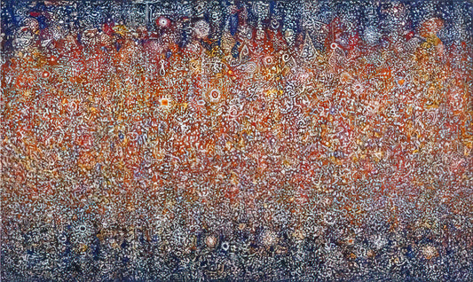 Richard Pousette-Dart Framed Canvas Print: A Collector's Guide to Abstract Expressionist Masterpieces - Celebration, Birth - 1976 by Richard Pousette-Dart