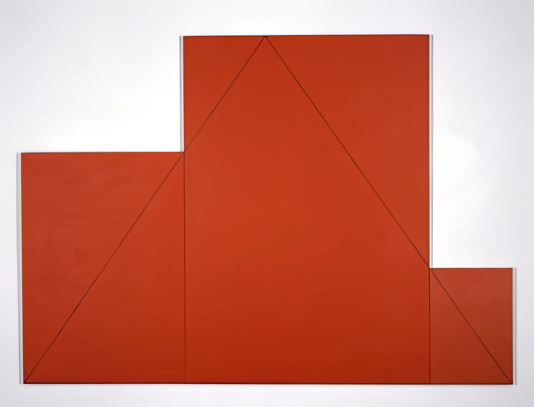 Robert Mangold Prints for Sale: A Guide to Minimalist Mastery and Collector Insights - A TRIANGLE WITHIN THREE RECTANGLES 1977 by Robert Mangold
