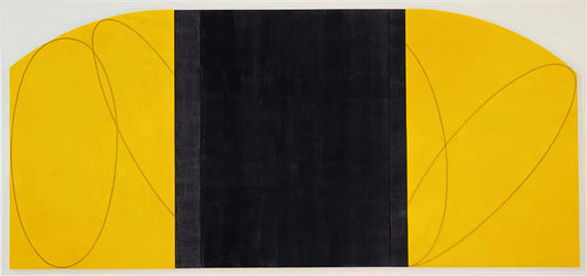 Robert Mangold Prints: A Guide to the Minimalist Master's Editions - ELLOW BLACK ZONE PAINTING IV 1996 by Robert Mangold