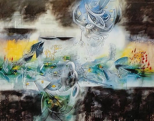 Roberto Matta Posters: Exploring the Surrealist Master's Vision Through Museum-Quality Prints - ABRIR EL CUBO Y ENCONTRAR LA VIDA by Roberto Matta