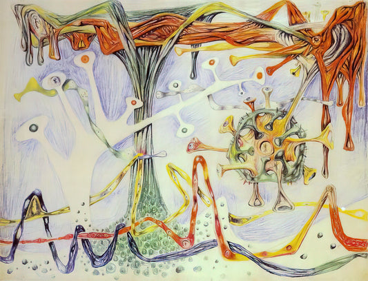 Roberto Matta Print: Exploring the Surrealist Master's Vision Through Museum-Quality Reproductions - MORPHOLOGY 1937 by Roberto Matta