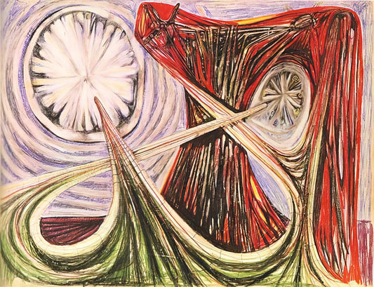 Roberto Matta: The Visionary Architect of Psychic Automatism and Cosmic Surrealism - SPACE TRAVEL STAR TRAVEL 1938 by Roberto Matta
