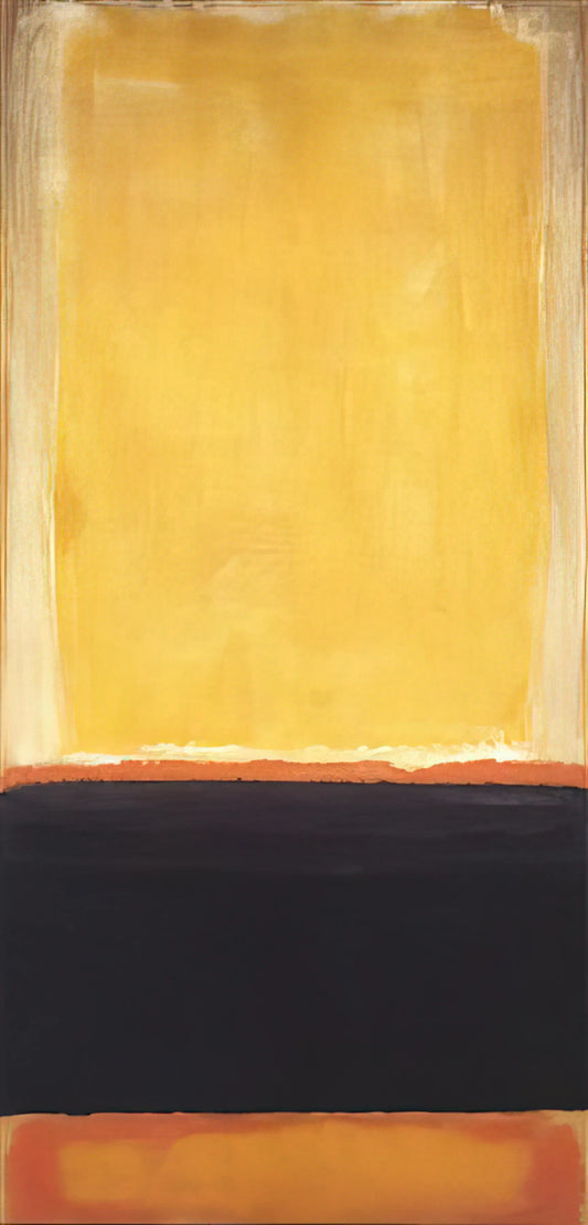 Rothko Canvas Prints for Sale: A Guide to Acquiring Museum-Quality Art - Yellow, Charcoal, Brown - 1953 by Mark Rothko