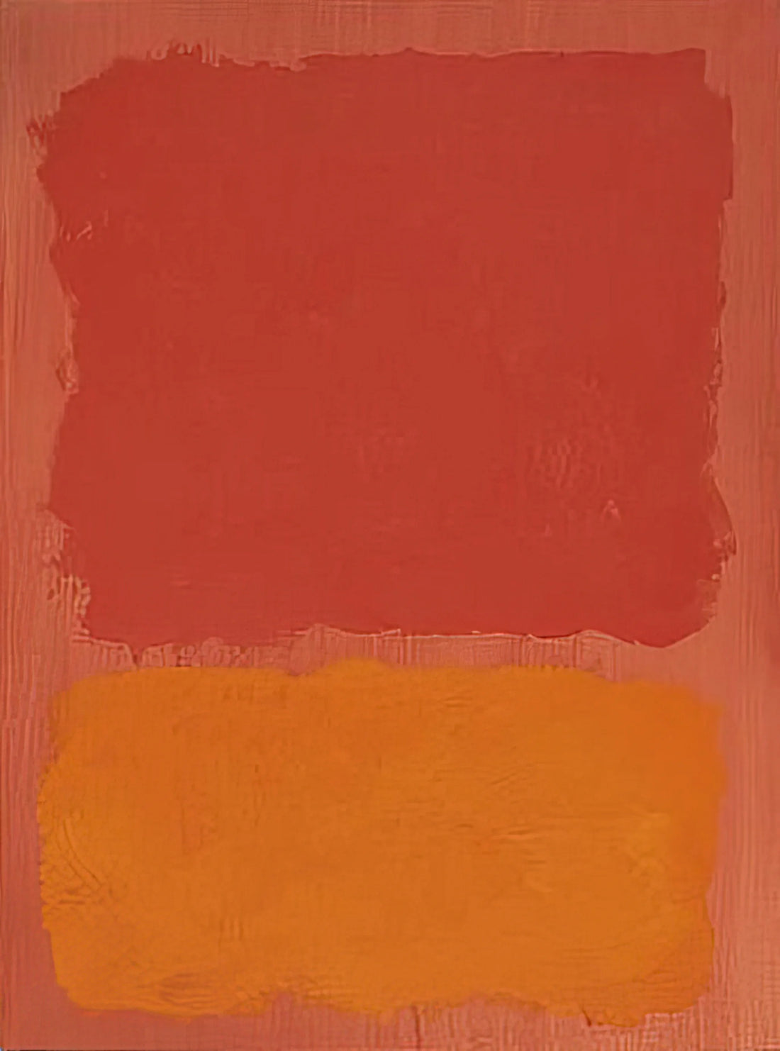 Rothko Framed Art: A Curator's Guide to Displaying Abstract Expressionism - Untitled Red and Orange on Salmon - 1969 by Mark Rothko