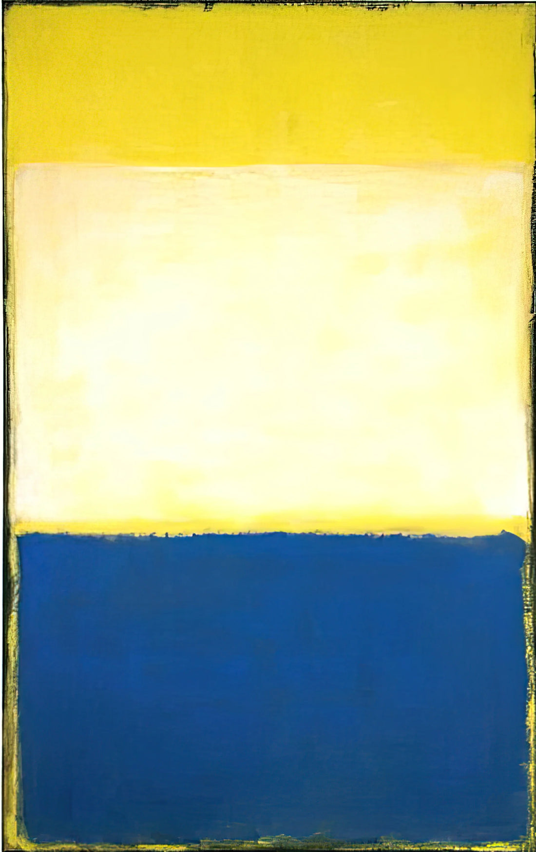 Rothko Untitled 1968: A Deep Dive into the Artist's Late-Period Masterpiece - No. 6 Yellow, White, Blue Over Yellow on Gray - 1954 by Mark Rothko